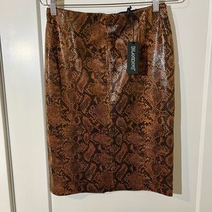 BLANK NYC Snakeskin Python Faux Leather Pencil Skirt - Size 26 (S)